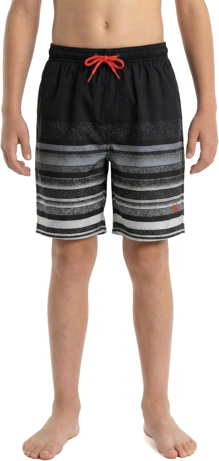 Spyder Boys' Swim Trunk Volley Shorts– Quick-Dry, UPF Sun Protection, 4-Way Stretch, Brief Liner, Pockets
