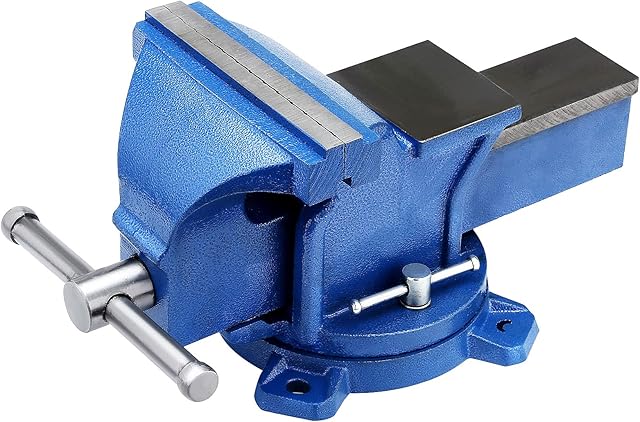 Holdfiturn 6 Inch Table Vice Heavy Duty Bench Vice with 360 Degrees Swiveling Base Cast Iron Workshop Vise for Workshop Factory