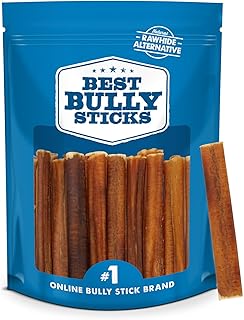 Best Bully Sticks 4 Inch Bully Sticks - 8 oz (Pack of 1) - Natural Grass-Fed, Grain and Rawhide Free, Ideal for Small or Young Canines