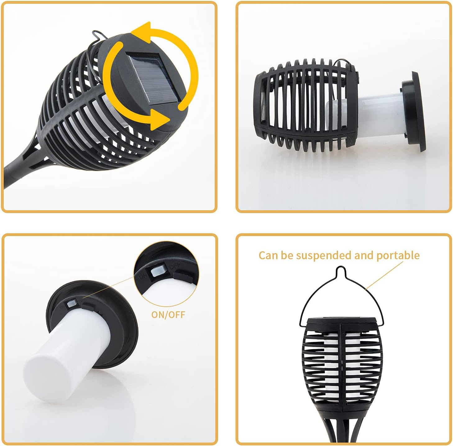 Devo Solar Flame Lights Outdoor