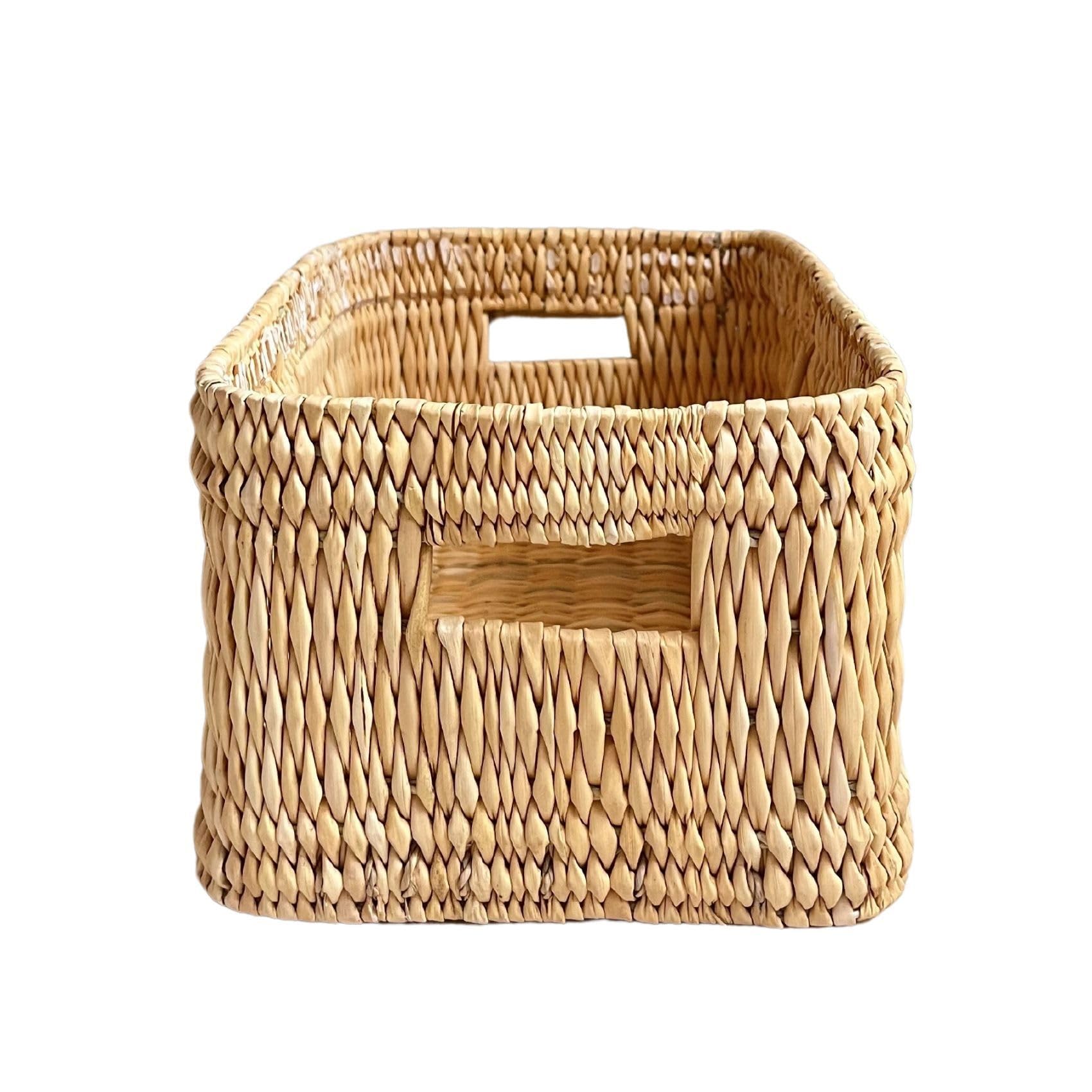 Homemaison Natural Home Maison - Cesta De Almacenamiento Rectangular Hassira – Caja De Almacenamiento Hassira – 27 X 19 X 14 Cm – Artesanía Marroquí – Color