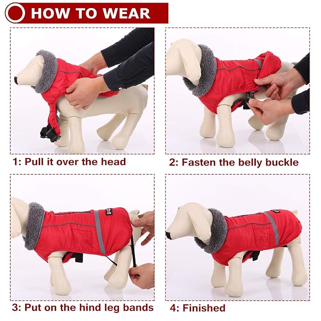 Foto 5 de 7 de Abrigo cálido para Perro, Reflectante, Impermeable, a Prueba de Viento