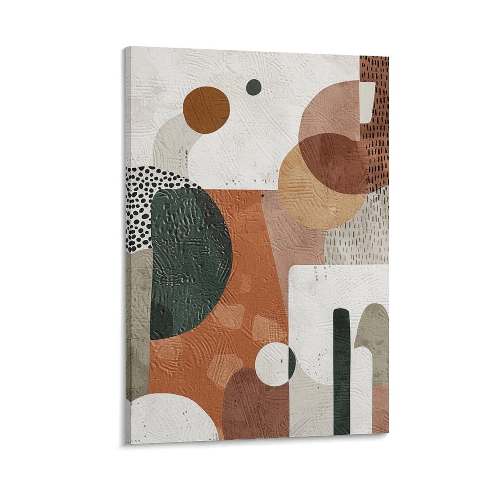 Canvas Wall Art for Living Room 16"x24" Modern Artwork Painting Pictures Hanging Canvas Prints White And Bronze Aesthetic Wall Art for Bedroom Bathroom Office Wall Art Print Decor White And Bronze Ca