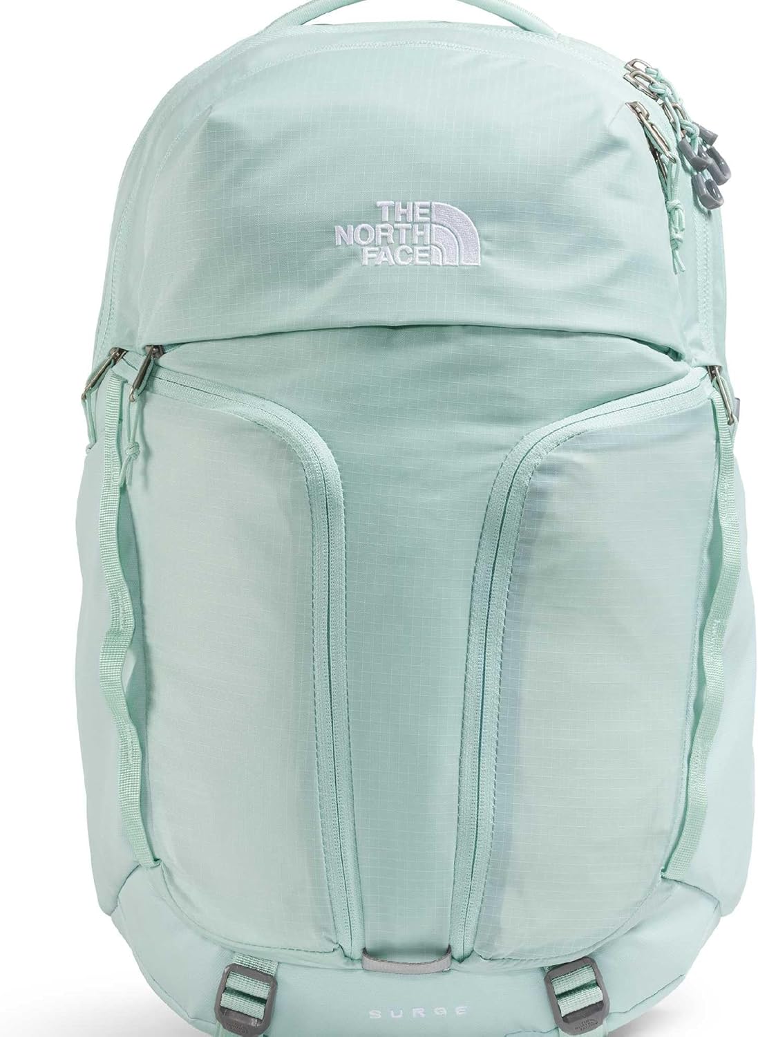 The North Face Women's Surge Commuter Laptop Backpack - Everyday Travel Bag, Laptop Sleeve, Water-Repellent, Opal Frost, One Size