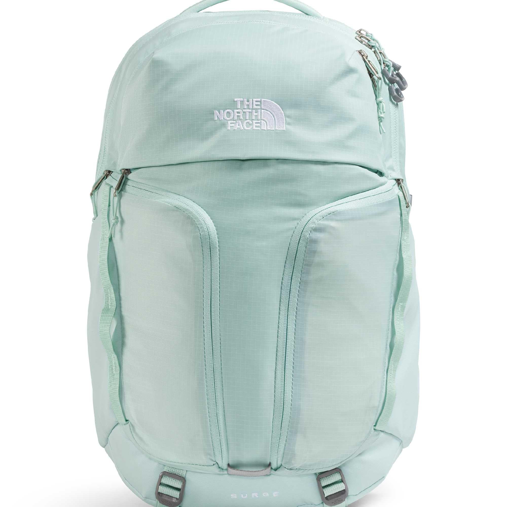 The North Face Women's Surge Commuter Laptop Backpack - Everyday Travel Bag, Laptop Sleeve, Water-Repellent, Opal Frost, One Size