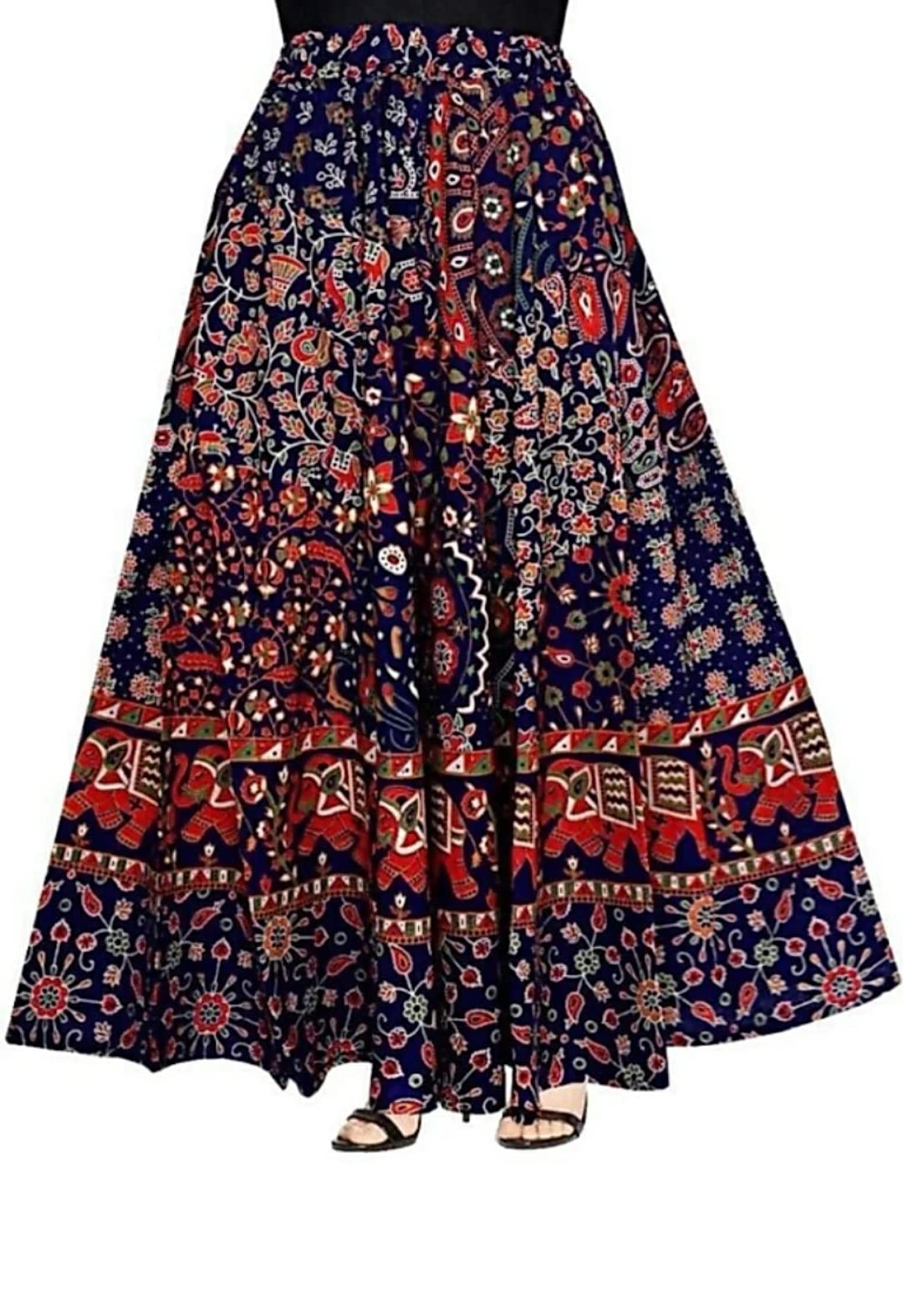 Buy MATKEWALAZ Women's Cotton Jaipuri Sanganeri Print Fashion Skirt