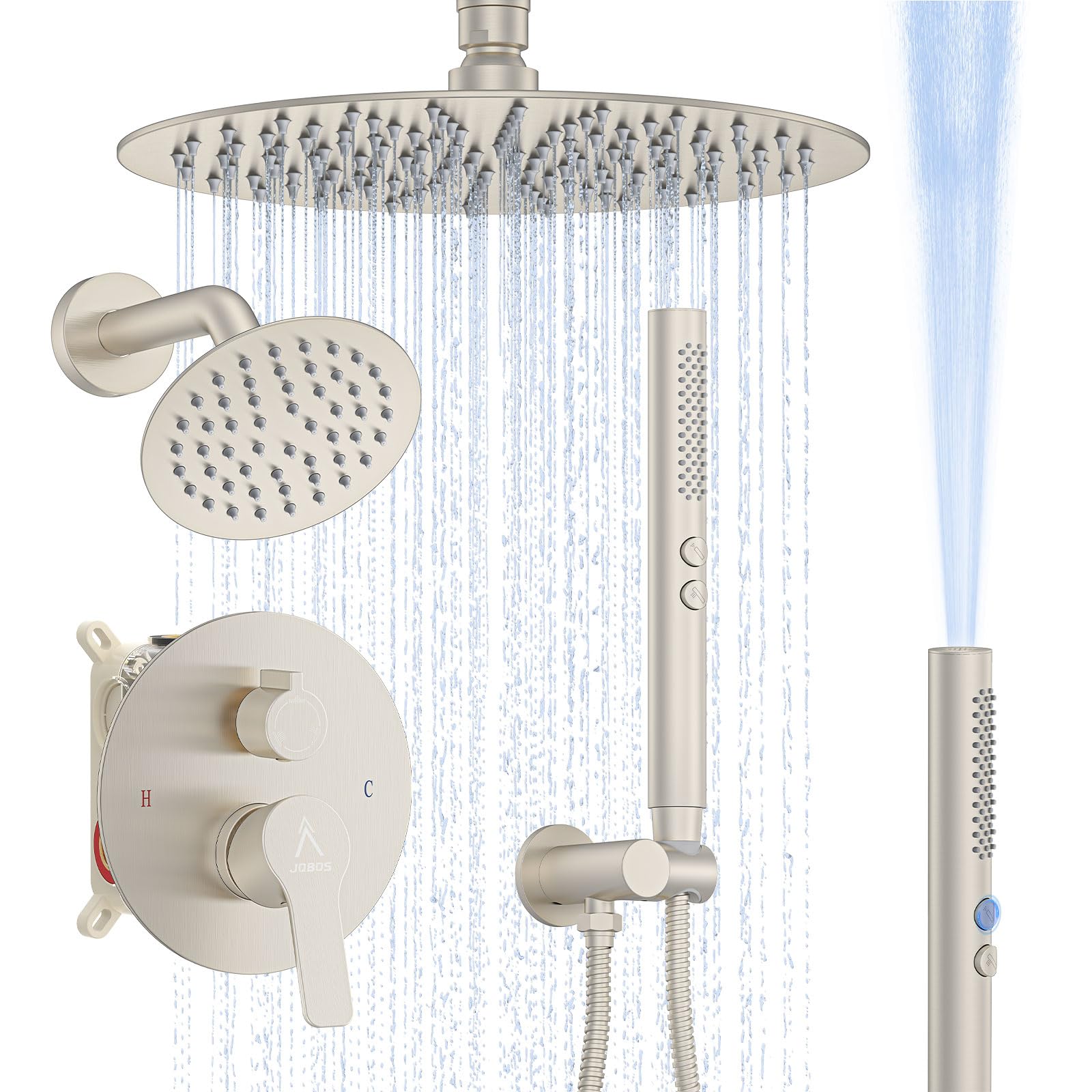 JQBQS Dual Rain Shower System