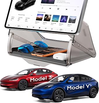TAZENI for Tesla Model Y & 3 Under Screen Storage, fit Juniper, Highland | For Model Y 20192026 & Model 3 2016-2026, Juniper, Highland, Magnetic Hidden Privacy, Easy Access, Space-Saving Organizer