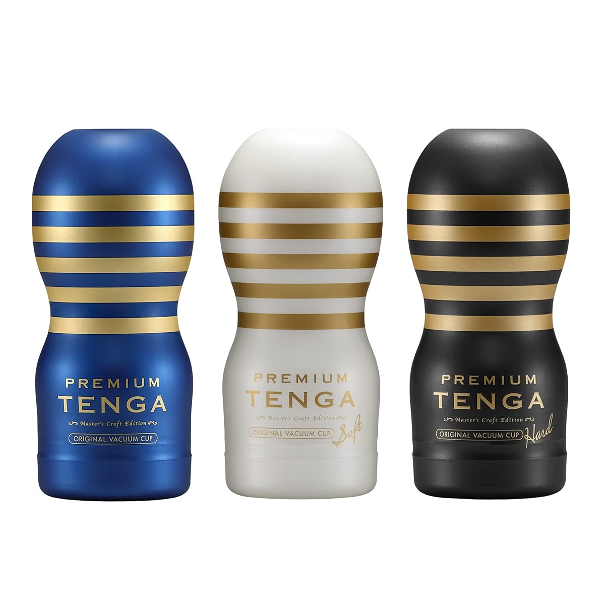 TENGA テンガ 新プレミアムテンガ 3種セット スタンダード ソフト ハード 青、白、黒