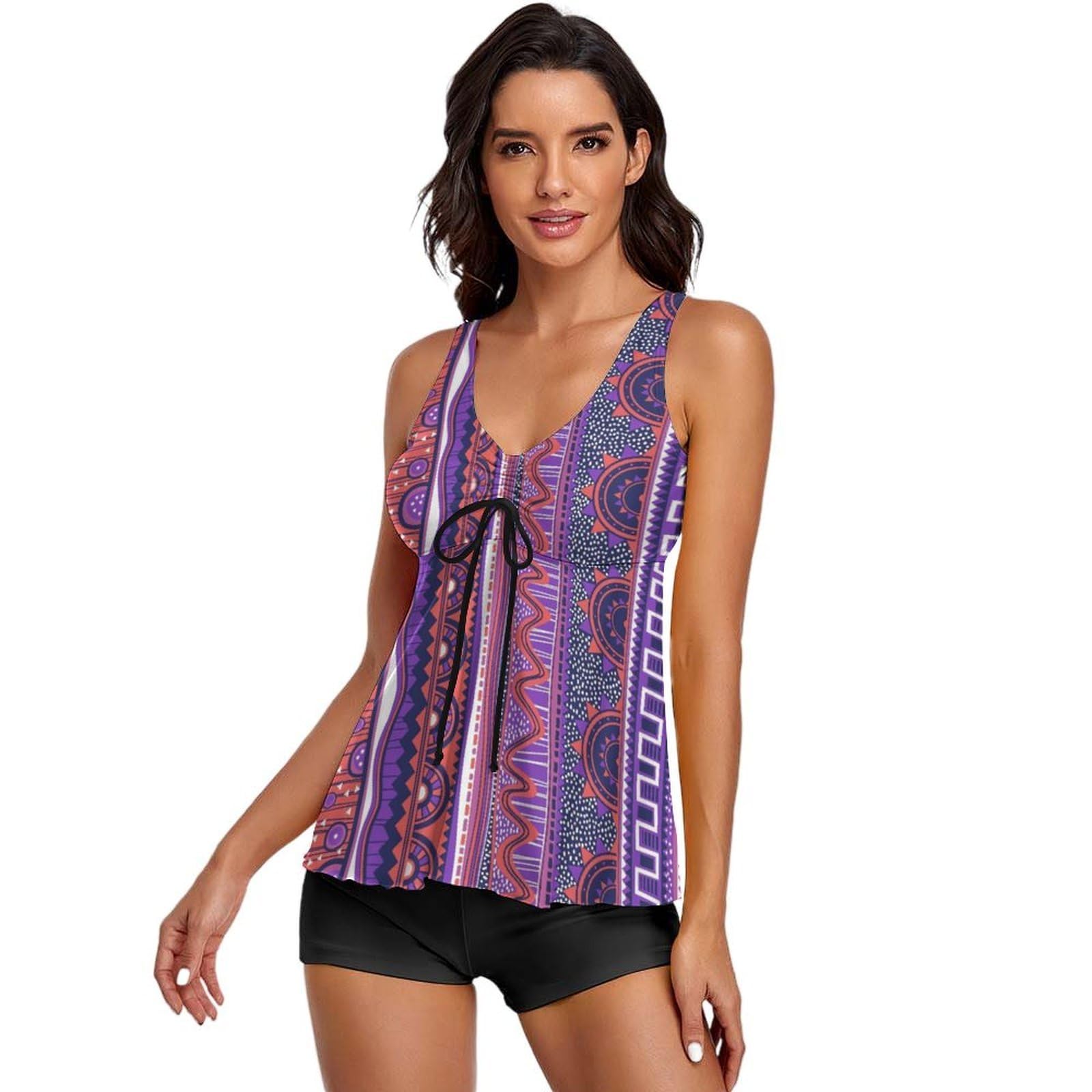 Badeanzüge für Damen, Eierschalen-Tankini für Damen, mit Shorts, Bademode zum Surfen, Tauchen