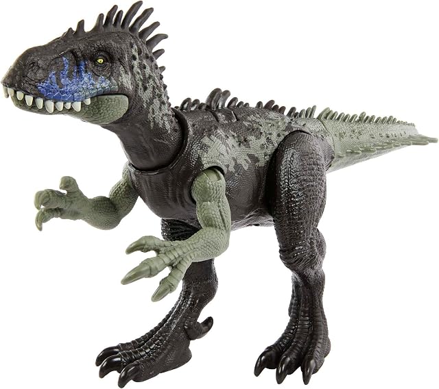 Jurassic World Dominion Dinosaur Figure Dryptosaurus Wild Roar with Sound & Attack Action, Medium Size Posable, Toy Gift with Connected Digital Play