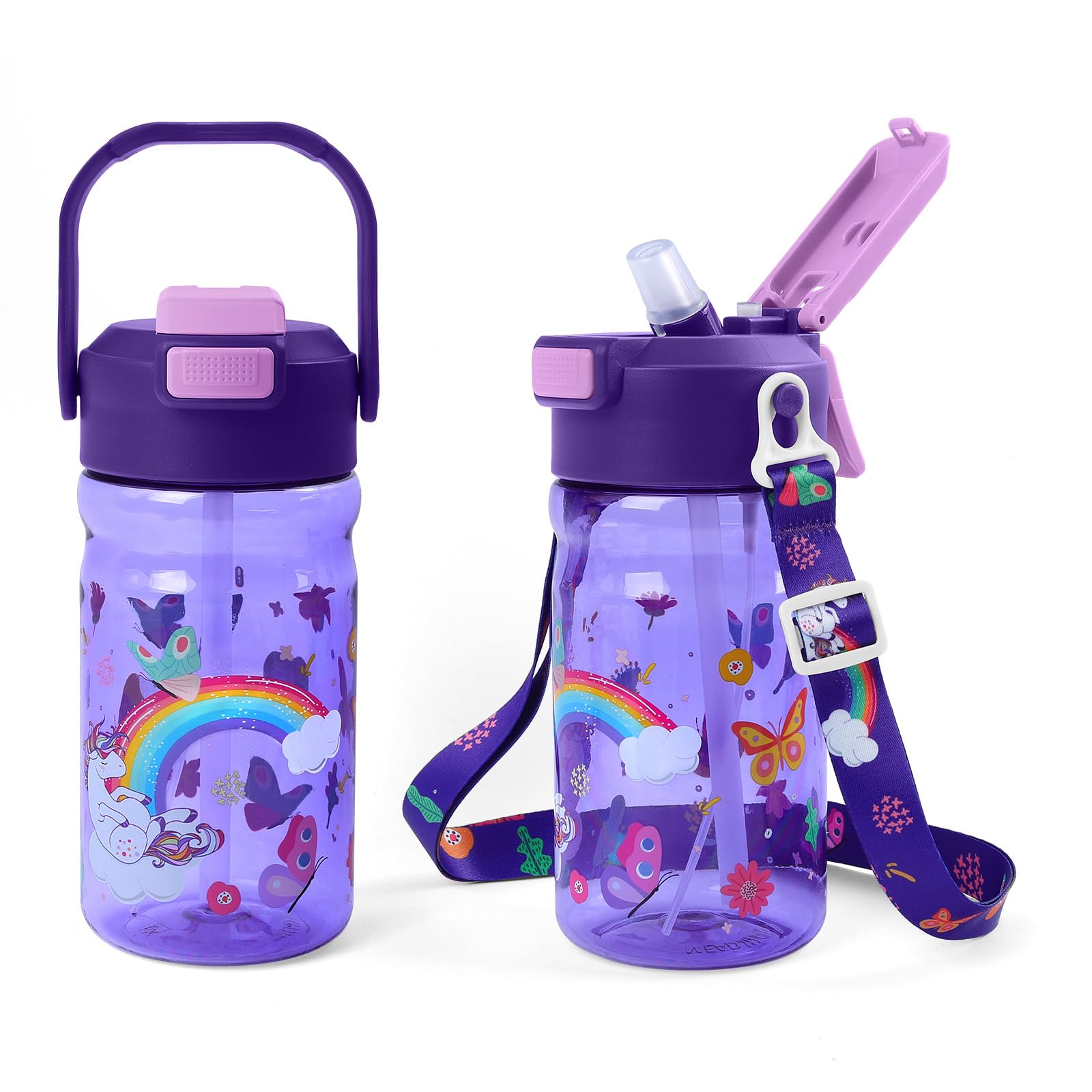 Kids Water Bottle Mist & Sip 2-In-1 600ml for Children School Sports