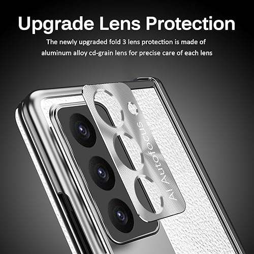 Miniatura 4 de Miimall Funda para Samsung Galaxy Z Fold 5 con S Pen, Z Fold 5 Case+Stylus Pen con soporte para bolígrafo, protector de pantalla de vidrio templado