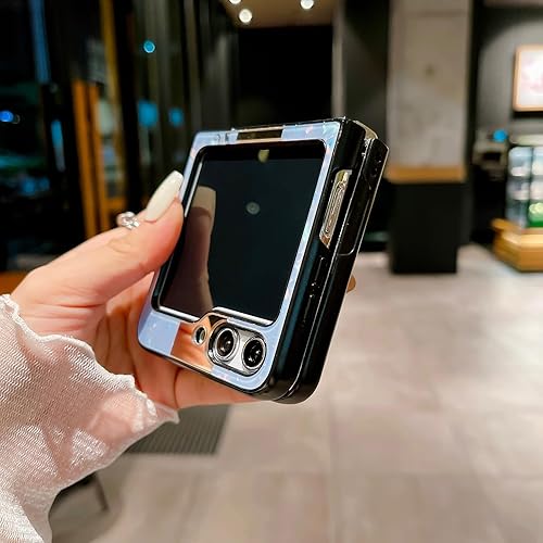 Miniatura 6 de Omio - Funda diseñada para Samsung Galaxy Z Flip 5 con soporte, bonito diseño de mariposa 3D con purpurina brillante, diseño de mariposa 3D, TPU