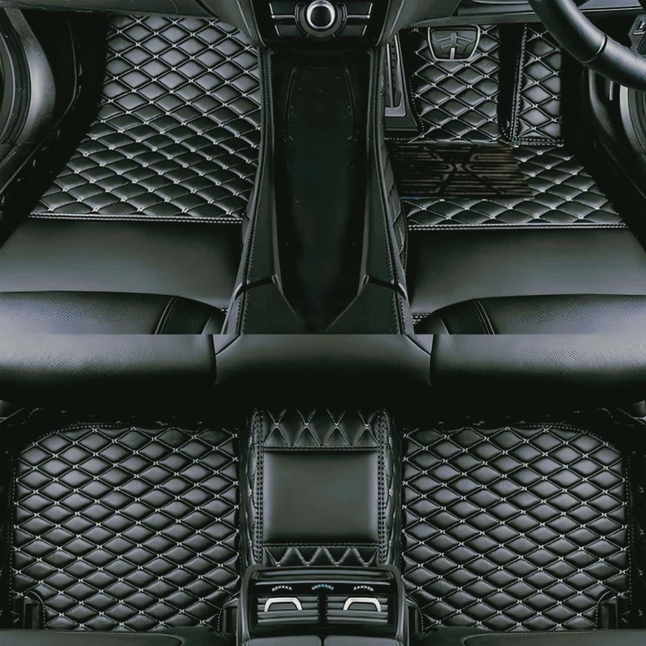 JSHOTRIRV Customized Car Floor Mats compatible for KIA Carens (7seats) 2007-2012 Car Mats All Weather Personalized, Luxury All Weather Cars Mats,D