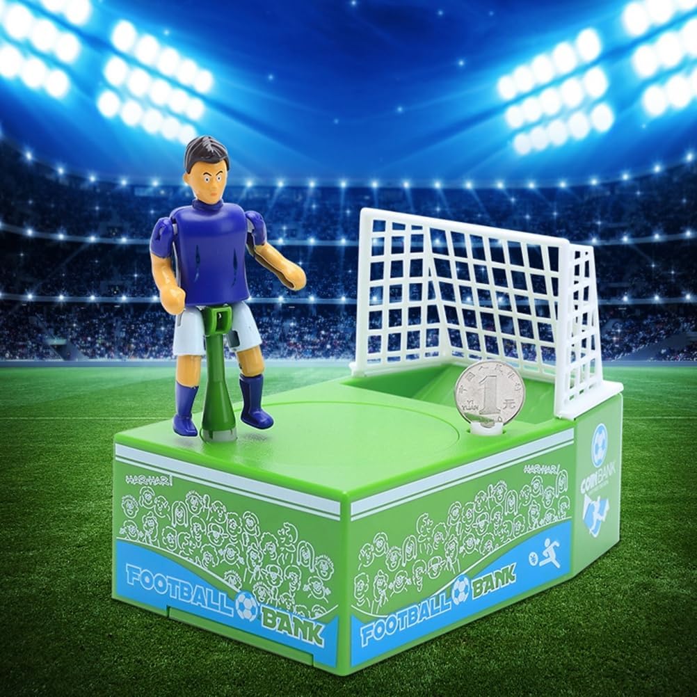 Abaodam Football Coin Bank Football Soccer Kids Soccer Ball Toy Coins Money Bank Figurine Toy Coin Kid Field Child Piggy Sports, Medium, Green