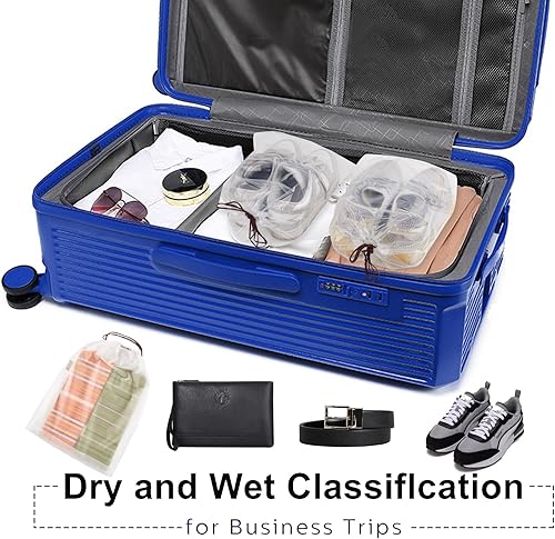 Miniatura 7 de 50 bolsas de zapatos transparentes para viajes, 11.8 x 15.7 pulgadas, bolsas de zapatos de viaje con cordón para embalaje, bolsa de almacenamiento