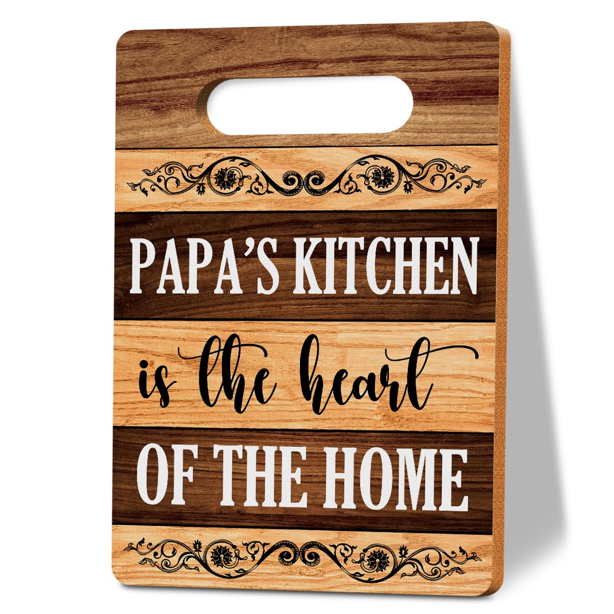 Papa Gifts, Papa Cutting Boards for Kitchen, Kitchen Gifts for Papa, Kitchen Wall Art Cutting Boards Gifts, Fathers Day Birthday Gifts for Papa, Papa's Kitchen Cutting Board 8 x 12 Inch