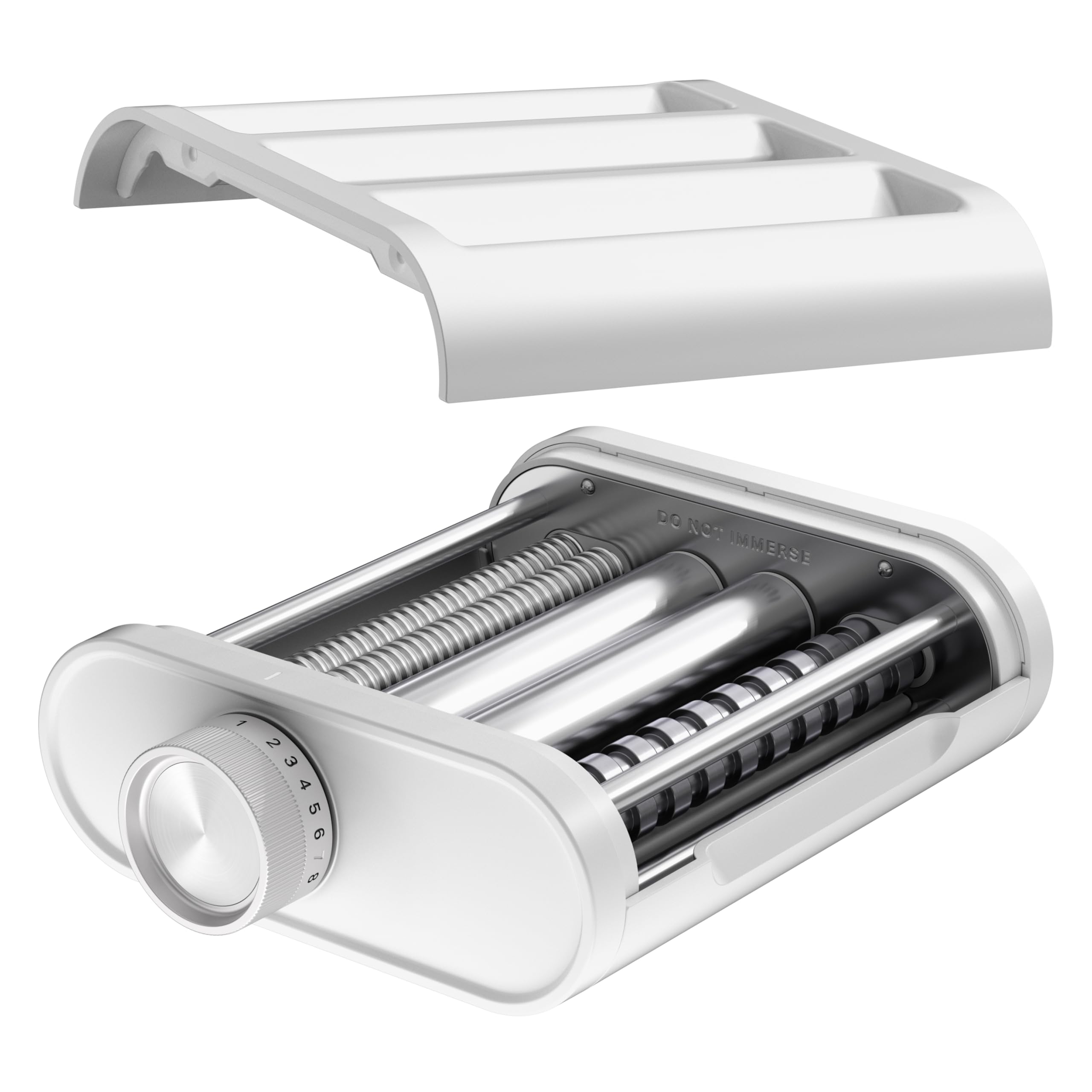 KitchenAid Accessoire Pâtes 3-en-1 Plastique, Laminoir, Coupe-Spaghetti et Coupe-Fettuccine, Compatible Robots KitchenAid, Plastique