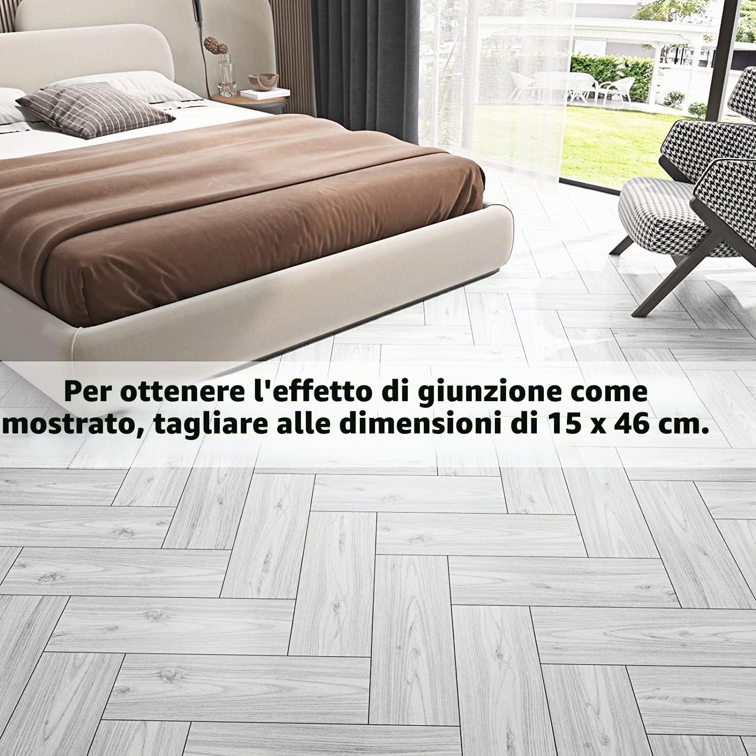 FunStick 90CM×15CM 30 Pezzi Piastrelle in Vinile per Pavimenti Adesive Mattonelle Effetto Legno Grigio Chiaro Listoni PVC Adesivo per Pavimento Bagno Pavimento Laminato PVC Adesivo Soggiorno Garage