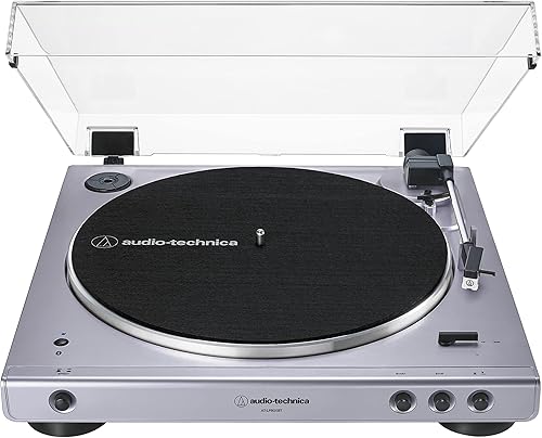 Vista 12 de Audio-Technica AT-LP60XBT-BK Tocadiscos inalámbricos de transmisión por correa completamente automática (negro) (ATLP60XBTBK)