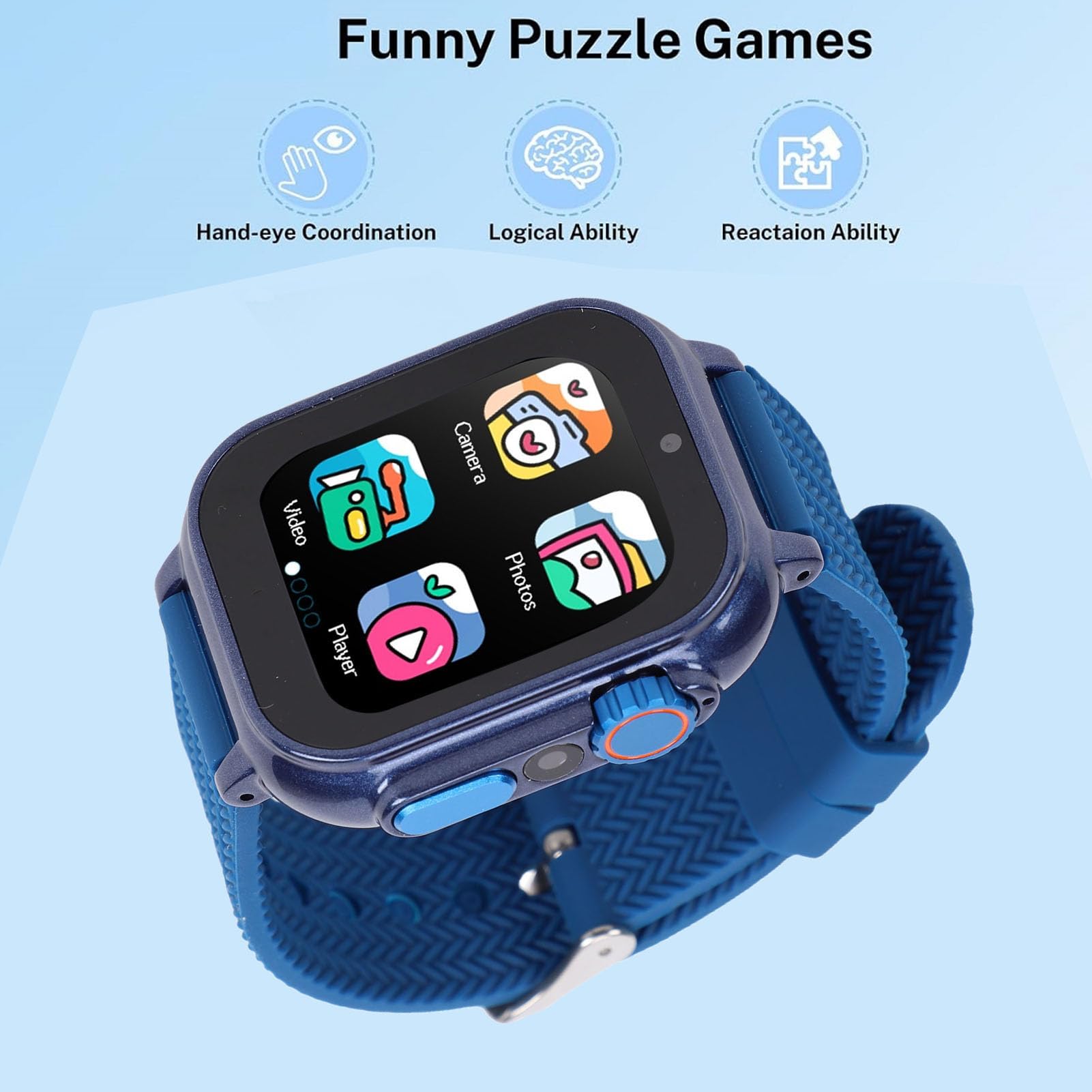 Tosuny Orologio Smart con Fotocamera per Bambini, Orologio Digitale per Ragazzi, 2 Pezzi, per Giochi Educativi e Monitoraggio GPS