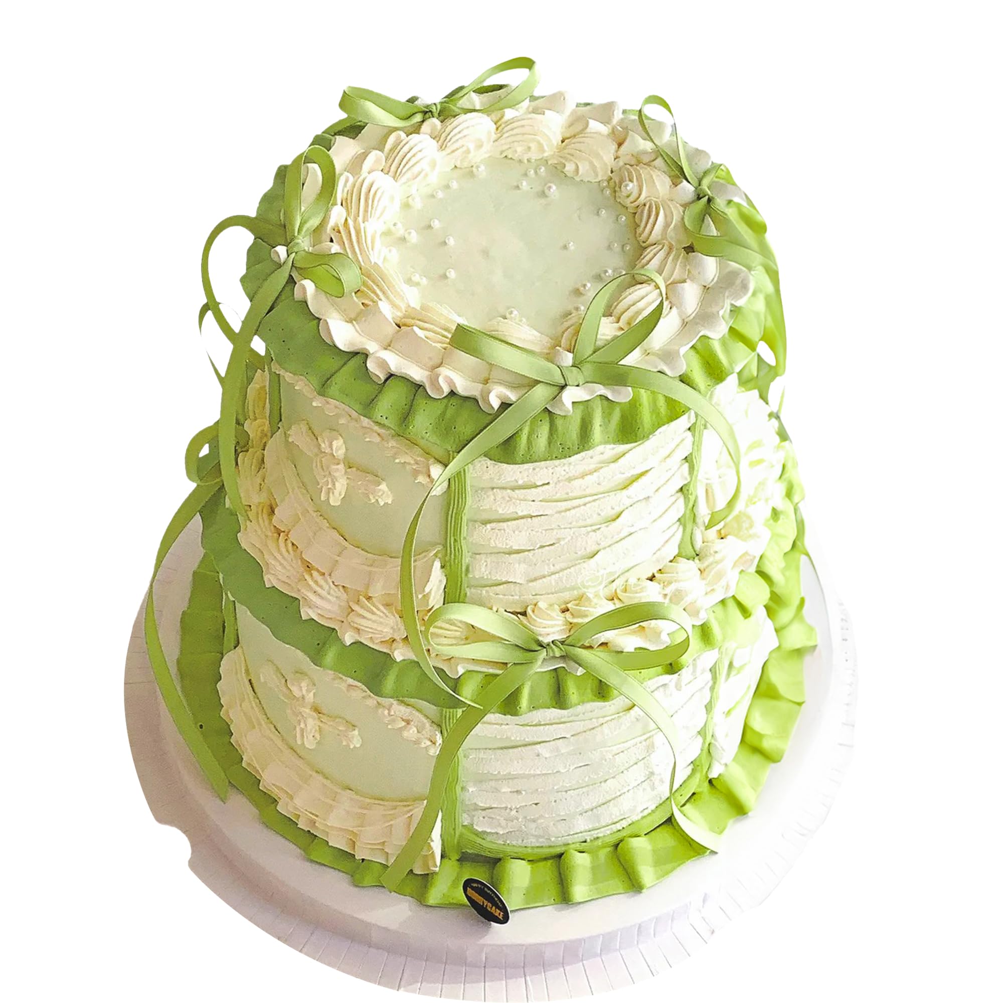 Ephlyn 30Pcs Bow Cupcake Toppers Bowknot Ribbons Coquette Bow High Footed Cup Balloon Wall Party Decorations Cake Dessert Picks Birthday Wedding Party Supplies Green