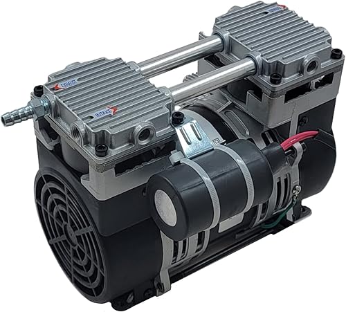 1 HP Rocking Piston Pond Aerator Pump, 6.7 CFM 120V Electric Compressor | Operates to 40 ft depth, replaceable air filter element, pressure relief valve, isolation mounts, low maintenance design