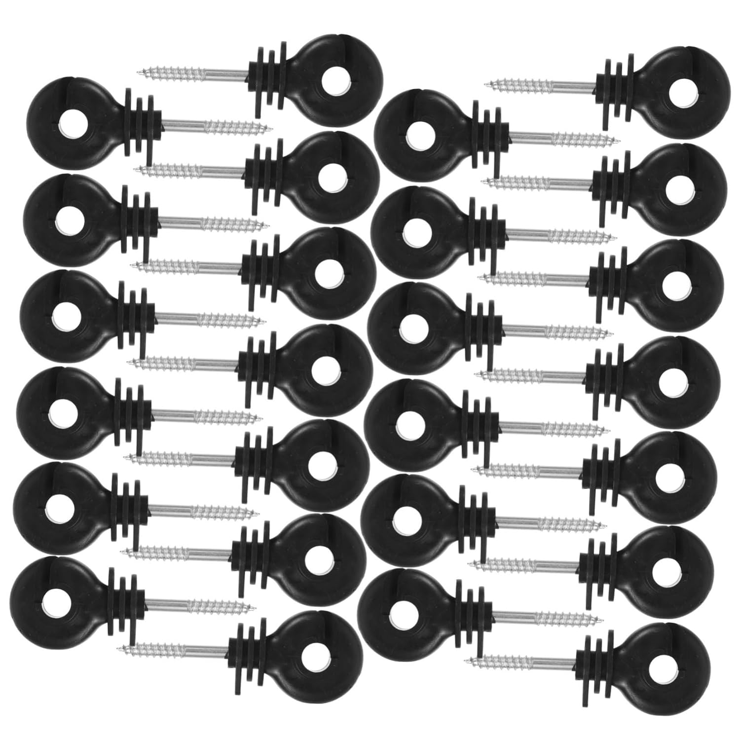 Alipis 100Pcs Electric Fence Insulators Self-Tapping T Post Clips Tool for High Voltage Systems Insulation Protection for Electric Fencing Projects