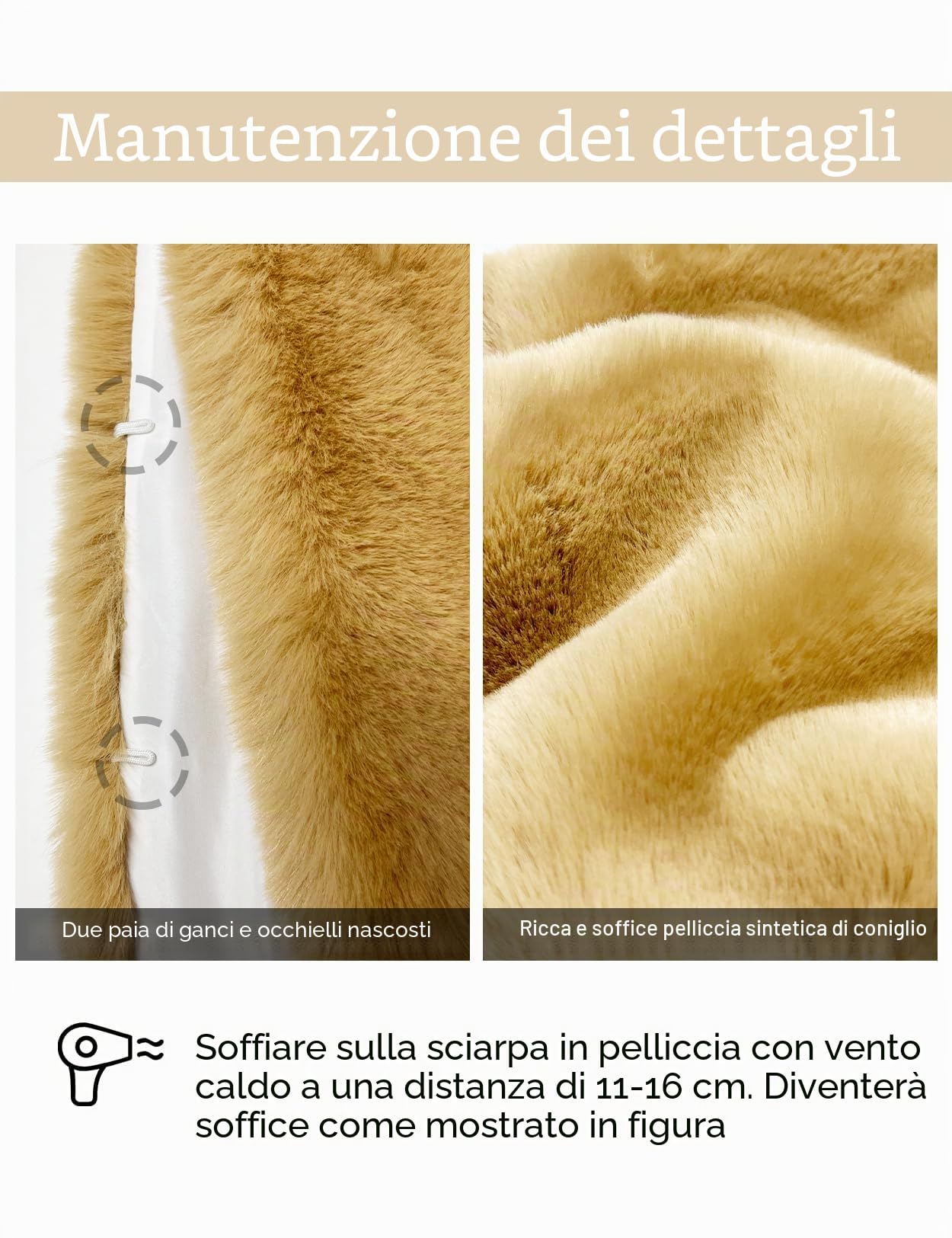 BEAUTELICATE Scialle Stola Donna Pelliccia Scialli Sciarpa Coprispalle Elegante per Matrimonio Invernale Cerimonia Sposa Damigella