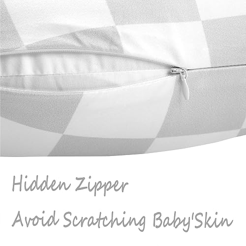 Miniatura 6 de Funda de almohada de lactancia, suave y elástica, extraíble para almohadas de lactancia, cómoda funda de almohada de lactancia para bebés, niños y