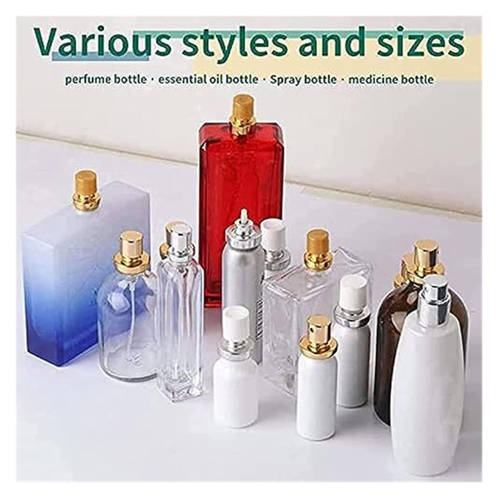 Crimpadora manual de botellas de perfume, prensadora ajustable de acero inoxidable para sellado de viales, crimpadora de tapas de botellas de aceite esencial
