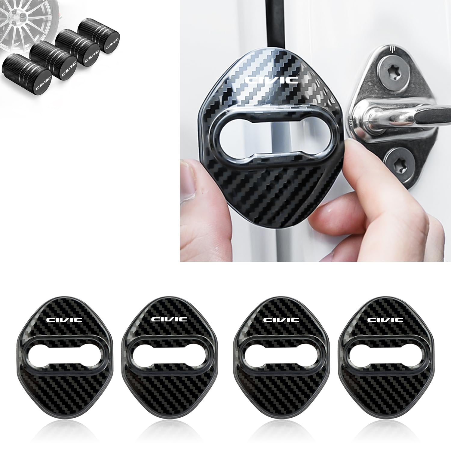 Amazon.co.jp: シビック 専用 ドアストライカーカバー ドアロック