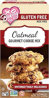 XO Baking Co. Gluten Free Oatmeal Gourmet Cookie Mix; Non-GMO; Kosher; Rice Free; Dairy Free; Soy Free; Peanut Free; No Preservatives; No Artificial Flavors or Colors, 15.5oz