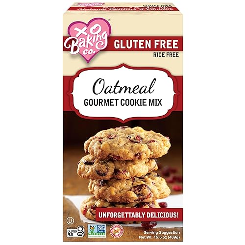 Miniatura 3 de XO Baking Co. Mezcla de galletas gourmet de avena sin gluten sin transgénicos Kosher sin arroz sin lácteos sin soja sin maní sin conservantes sin