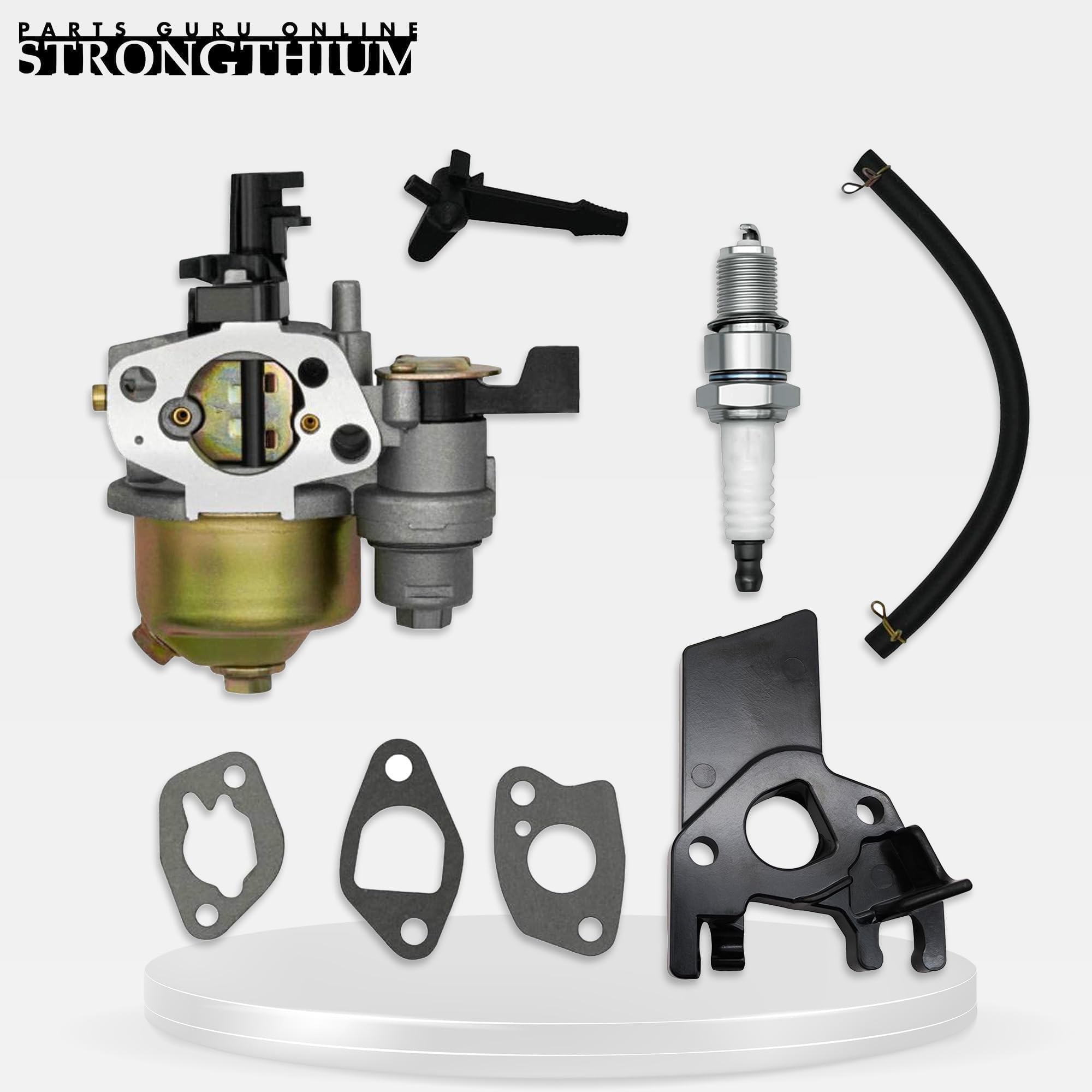 STRONGTHIUM Carburador Compatible con Honda GX160 GX200 GX120 5,5-6,5 CV, para Predator 212cc 224cc 196cc, Generador Motoazada Bomba de Agua, con Bujía y Juntas