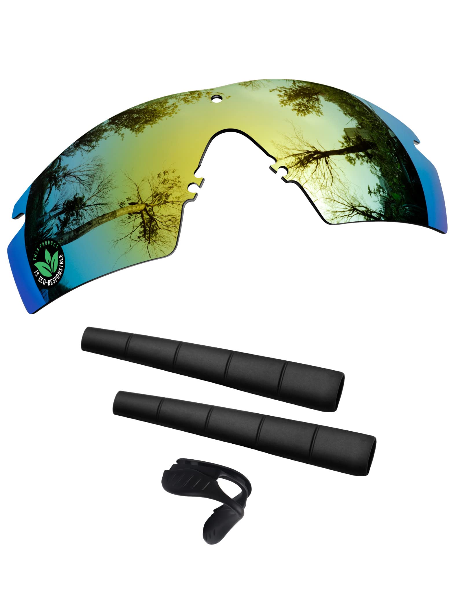 Raydi Polycarbonate Replacement Lenses &amp; Rubber Kits for Oakley Si Ballistic M Frame 2.0 Sunglasses