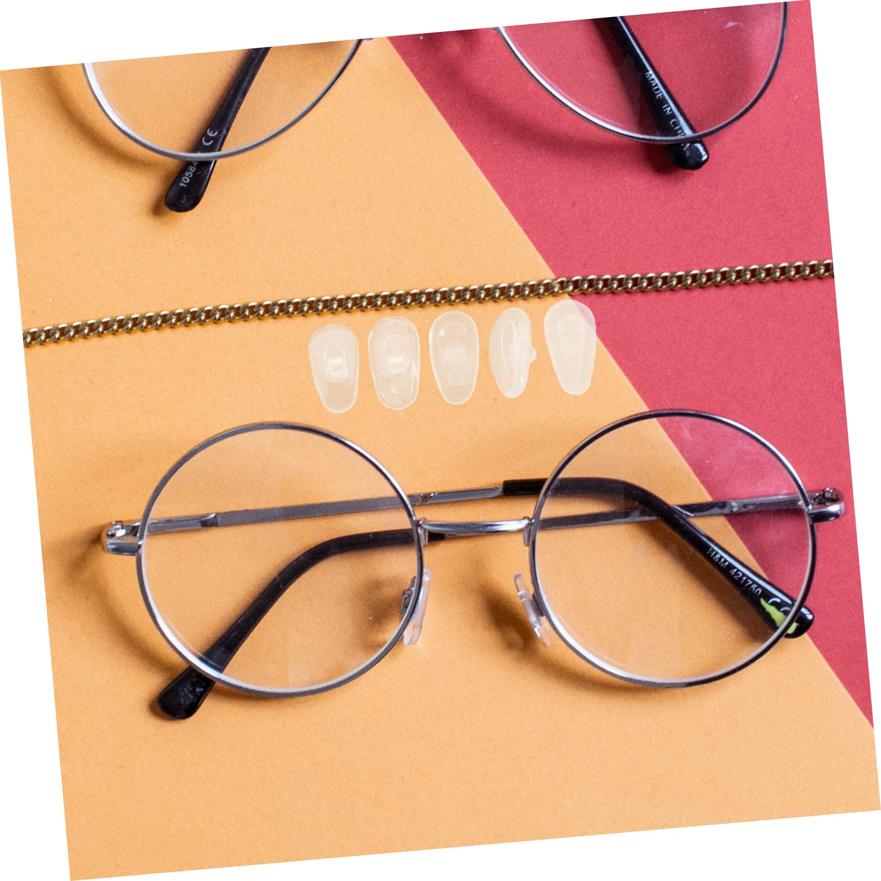 Healeved Almohadillas Nasales De Silicona Antideslizantes Para Gafas Juego De Repuesto Tornillos Para Óptima Gafas Compatible Varios Paño De Limpieza Aleatorio