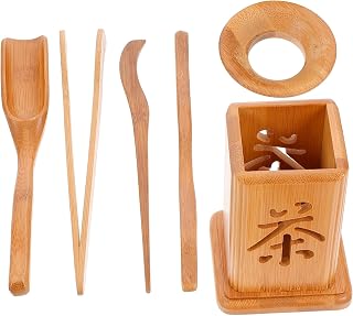 Tea Ceremony Six Gentlemen Set Bamboo 6 Piece Tool Kit for Making Tea