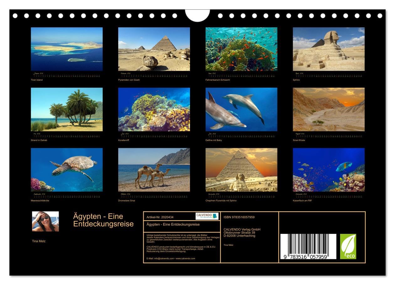 Ägypten - Eine Entdeckungsreise (Wandkalender 2026 DIN A4 quer), CALVENDO Monatskalender: Die Schönheit Ägyptens über und unter Wasser (CALVENDO Natur)