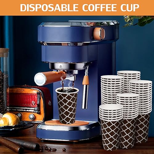 Miniatura 6 de Ayieyill 74 juegos de tazas de café desechables de 16 onzas con tapas, tazas de papel de café para bebidas calientes, tazas de papel con tapas, taza