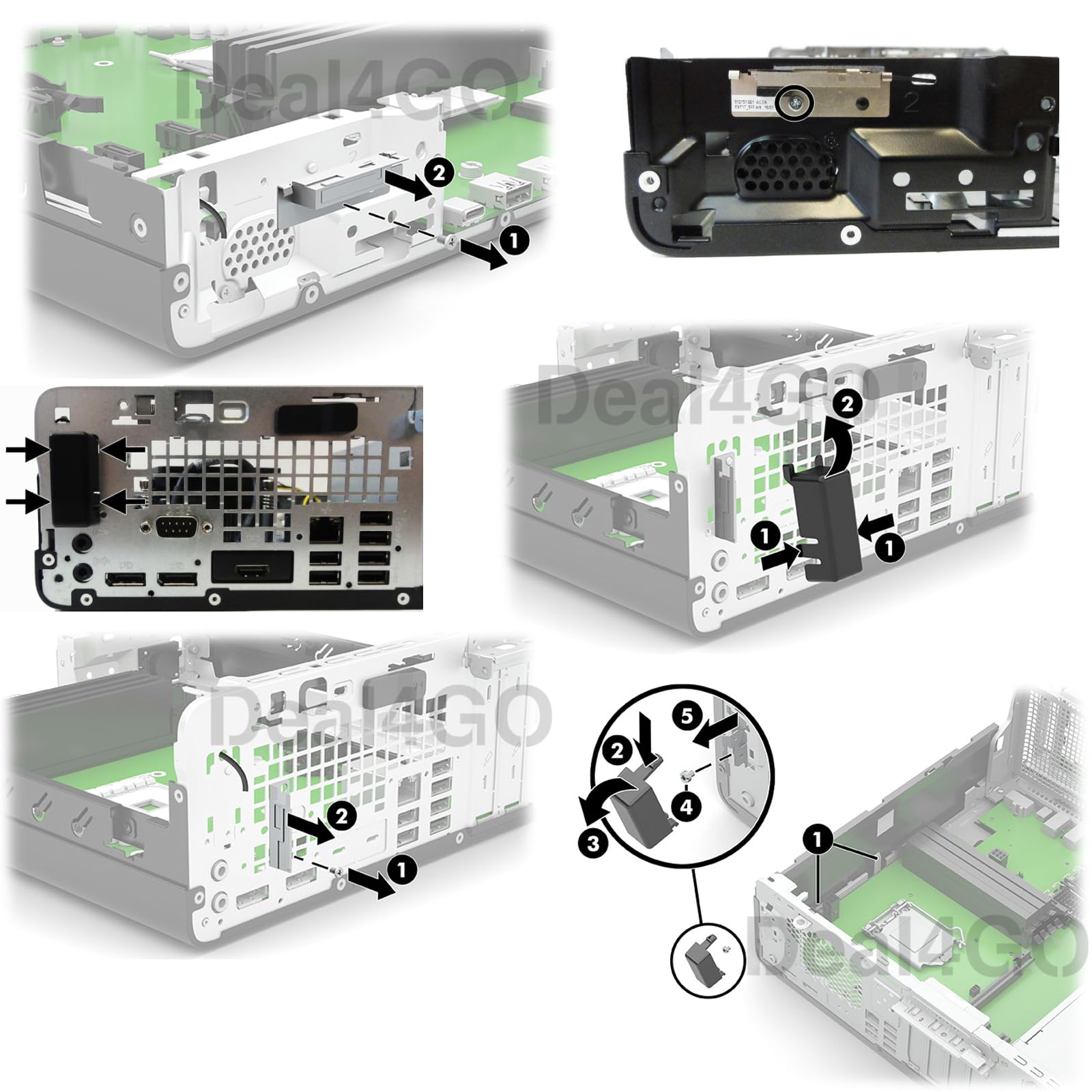 HSSDTECH SFF WLAN-Antennenkabel Ersatzteil für HP ProDesk 400 G4 G5 G6 600 G4 G5 G6, EliteDesk 705 G4 G5 L28965-001 M04571-001 1415-07HT000 WiFi Antenna Cable