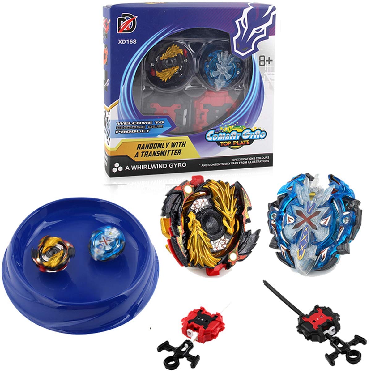 Bey Battle Burst Beystadium God Evolution Gyro Bey Buster Blades Attack Pack Battling Top Sets 4D Bay Launcher Stater Booster Floor Game Toy Spinning Tops Stadium Arena Battle Set Gift for Boys