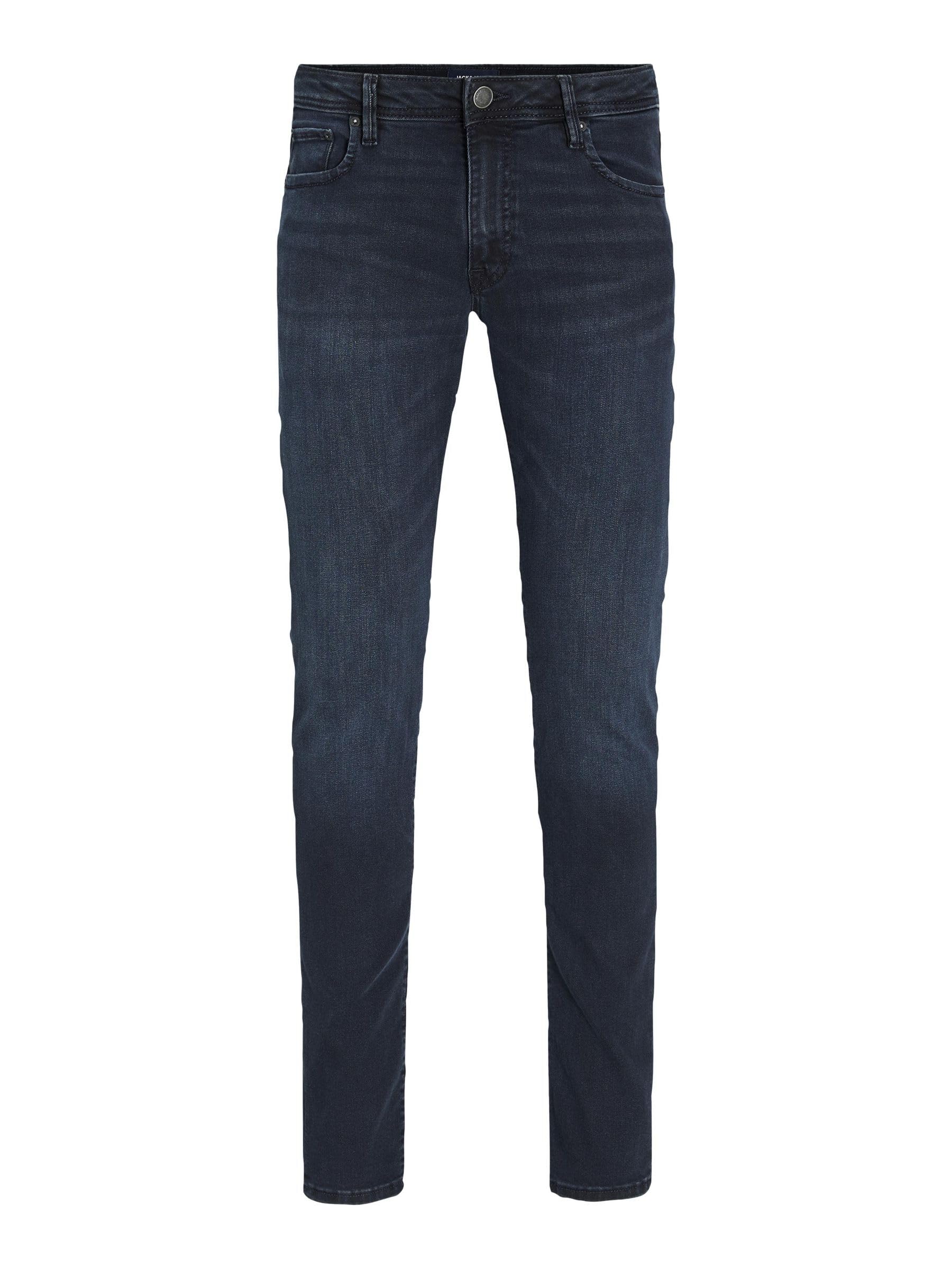 JACK & JONES Glenn Felix AM 446 Male Slim Fit Jeans, Blue Denim, 32 W/32 L