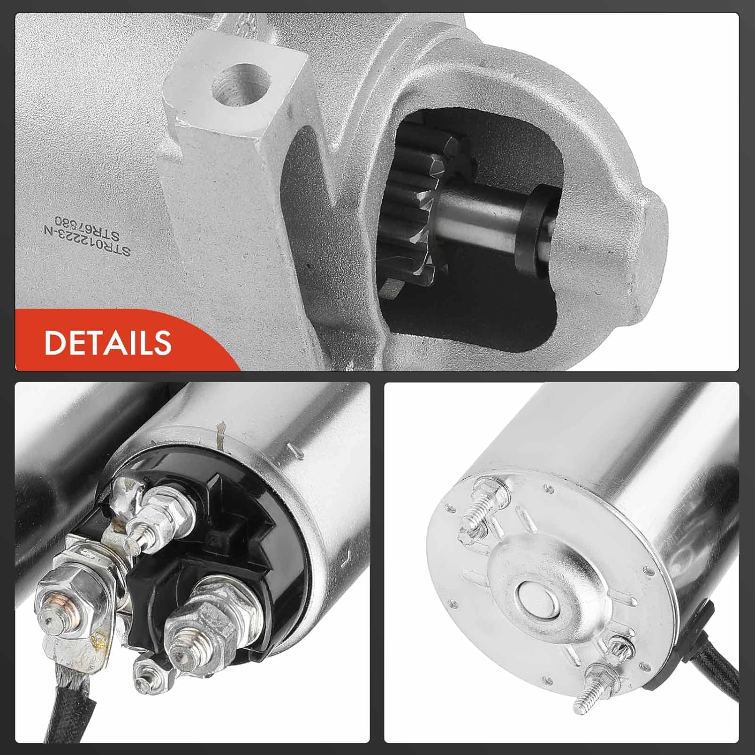 A-Premium Starter Motor Compatible with Hyster H-40XL 2002, H-50XL 2002, H-60XL 2002, S-40XL, S-45XM 2002-2006, S-50XM, S-55XM, S-60XM, S-65XM, 3.0L, 12V 1.6KW 11 Teeth Clockwise, Replace# 10465606