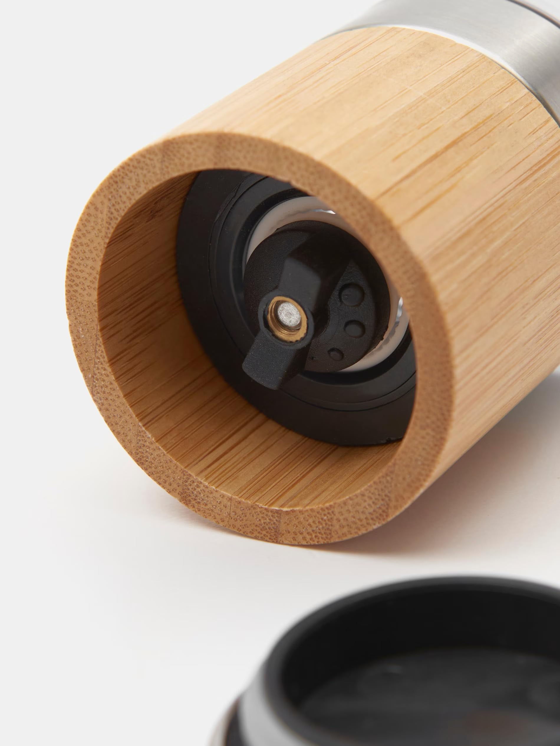 2-in-1 Wood Salt and Pepper Mill - Spice Mill with Grinder -Combo Mill, Rotor and Dual Clear Acrylic Chamber Spice Grinder Shakers Refillable with Adjustable - Salt &Pepper Grinder- 1 — Amazon image 5