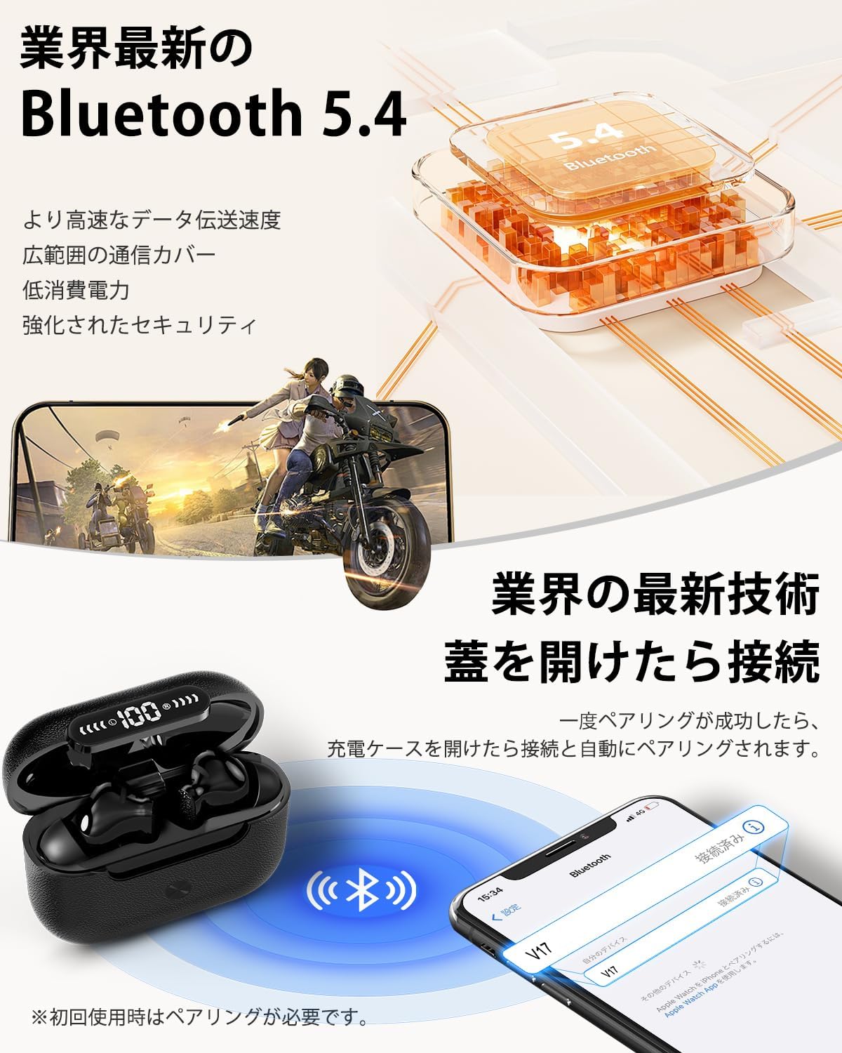 Amazon.co.jp: 【2026新登場】EQZ ワイヤレスイヤホン bluetooth 5.4