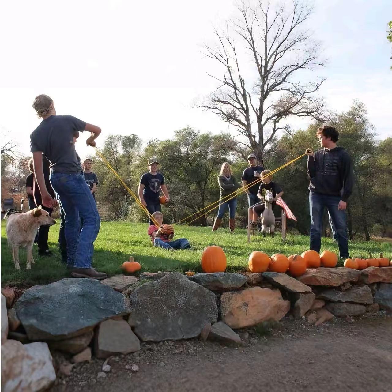 Water Balloons Launcher 500 Yard Toys 3 Person T Shirt Launcher Slingshot Water Ballons, The Heavy Duty Football Potato Launcher Giant Sling shots for Adults 4