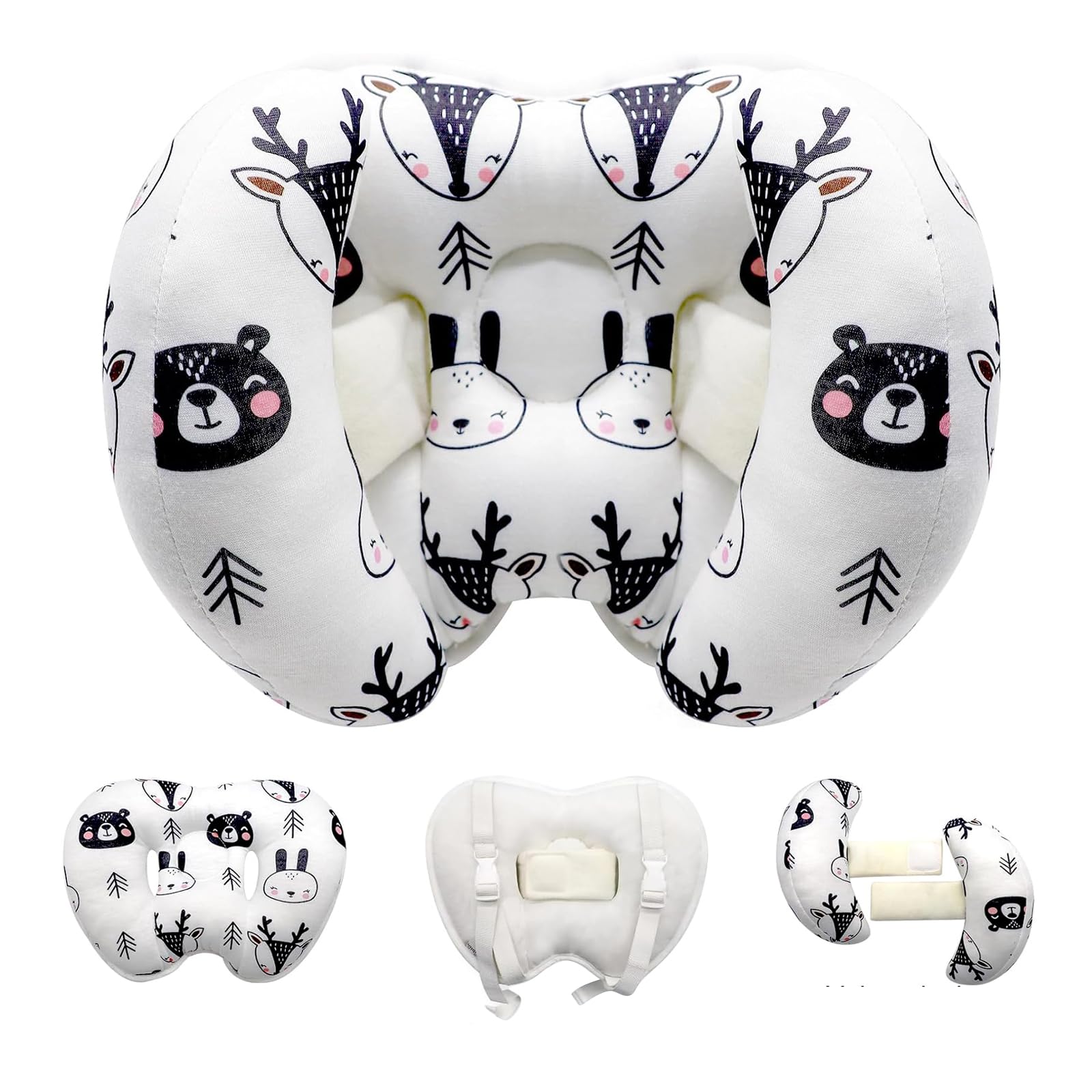 KAKIBLIN Baby Support Pillow, Head and Neck Support,Banana Neck Pillow for Baby, Travel Pillow for Neck Support, Adjustable Head Pillow for Kids Toddler