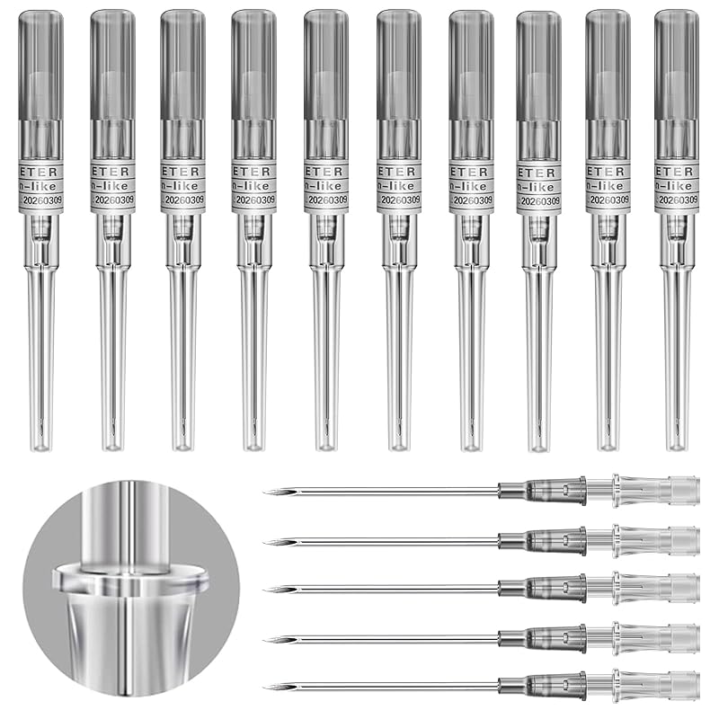 Agulhas para piercing com cateter prgislew 16G, 10 unidades
